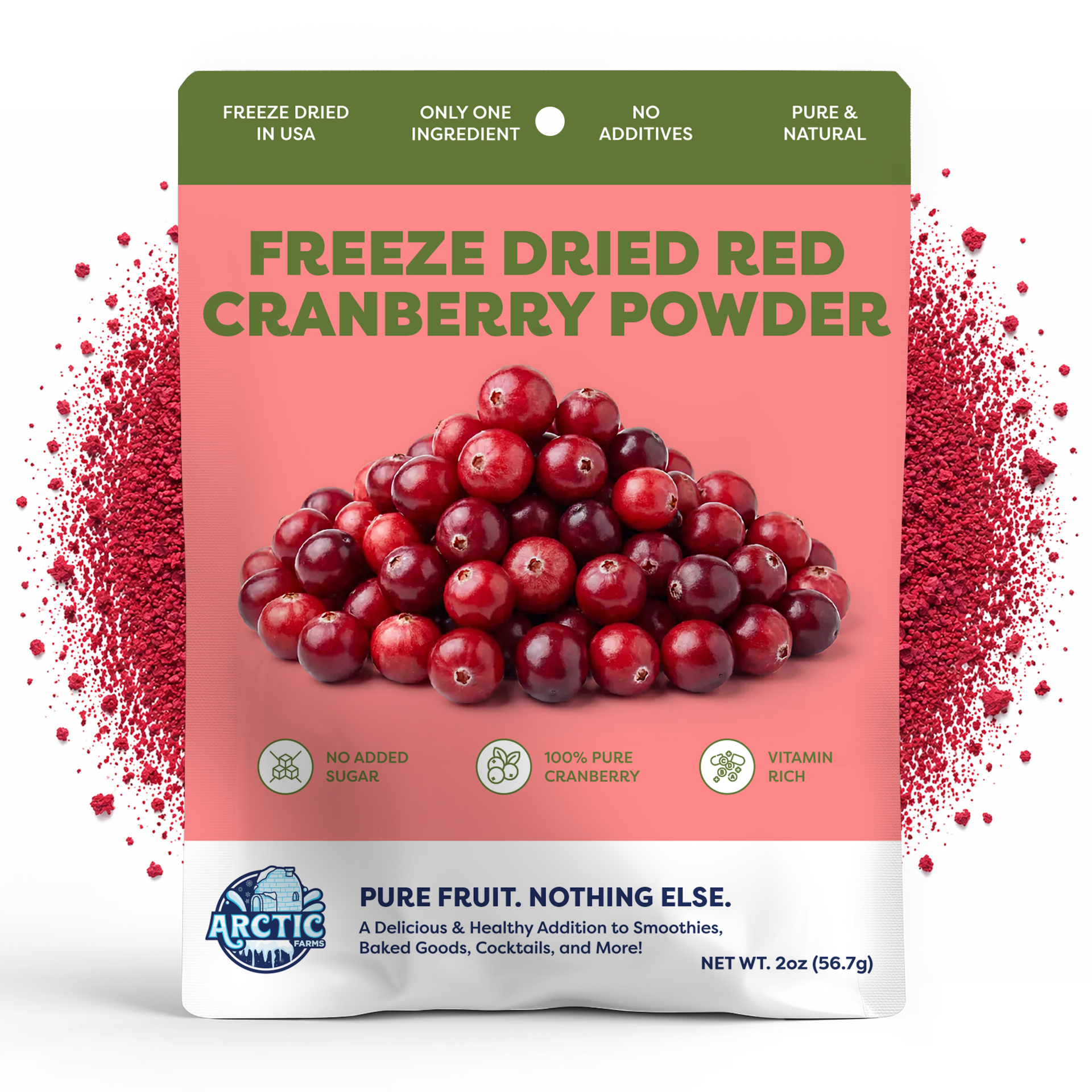 Freeze-Dried Red Cranberry Powder | Arctic Farms
