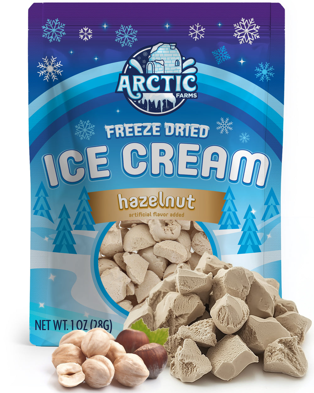 Freeze Dried Ice Cream That Does Not Melt (Bits) Hazelnut