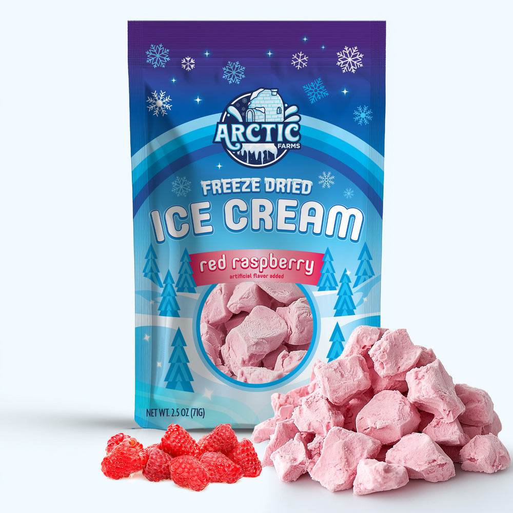 Freeze Dried Ice Cream That Does Not Melt (Bits) Red Raspberry