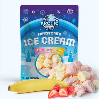 Freeze Dried Strawberry Banana Mix Ice Cream